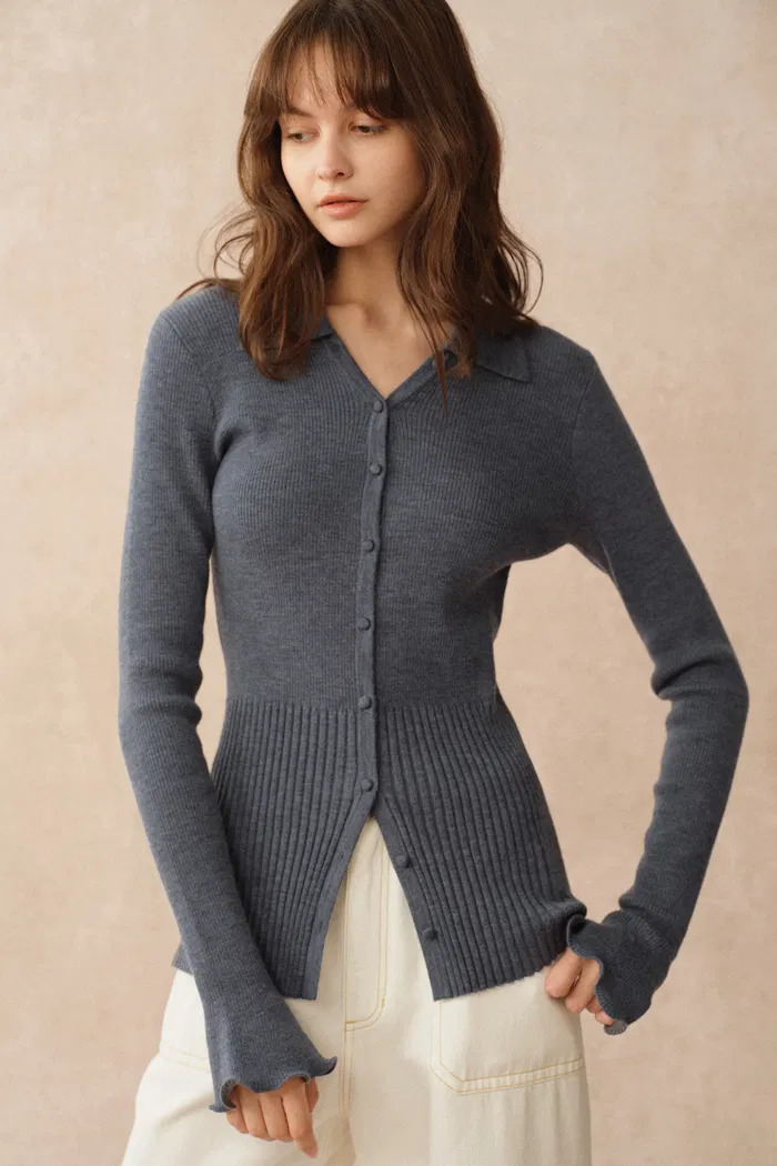 10419-katia-beige-wavy-cuff-fitted-collared-cardigan-in-stretchy-merino-wool-cable-knit-1.webp