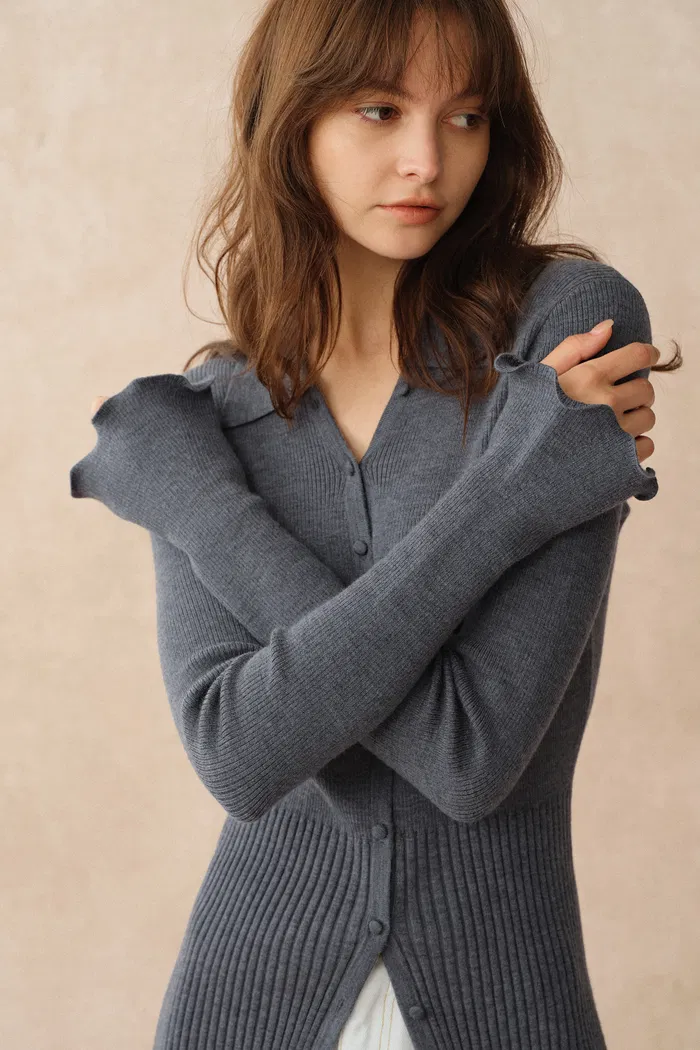 10419-katia-beige-wavy-cuff-fitted-collared-cardigan-in-stretchy-merino-wool-cable-knit-1.webp