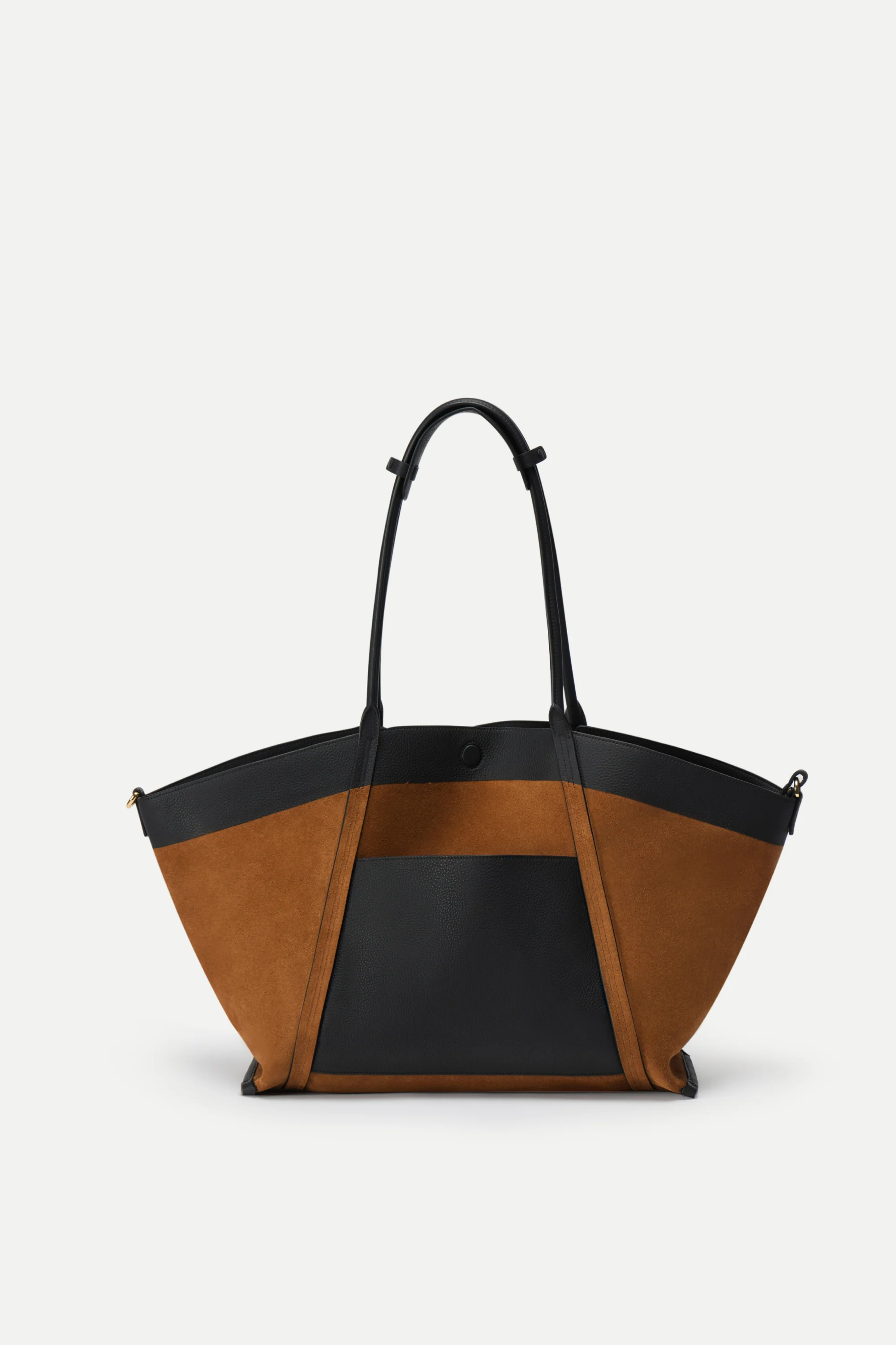 Brera Convertible Tote Bag Large in Full Grain Leather and Suede