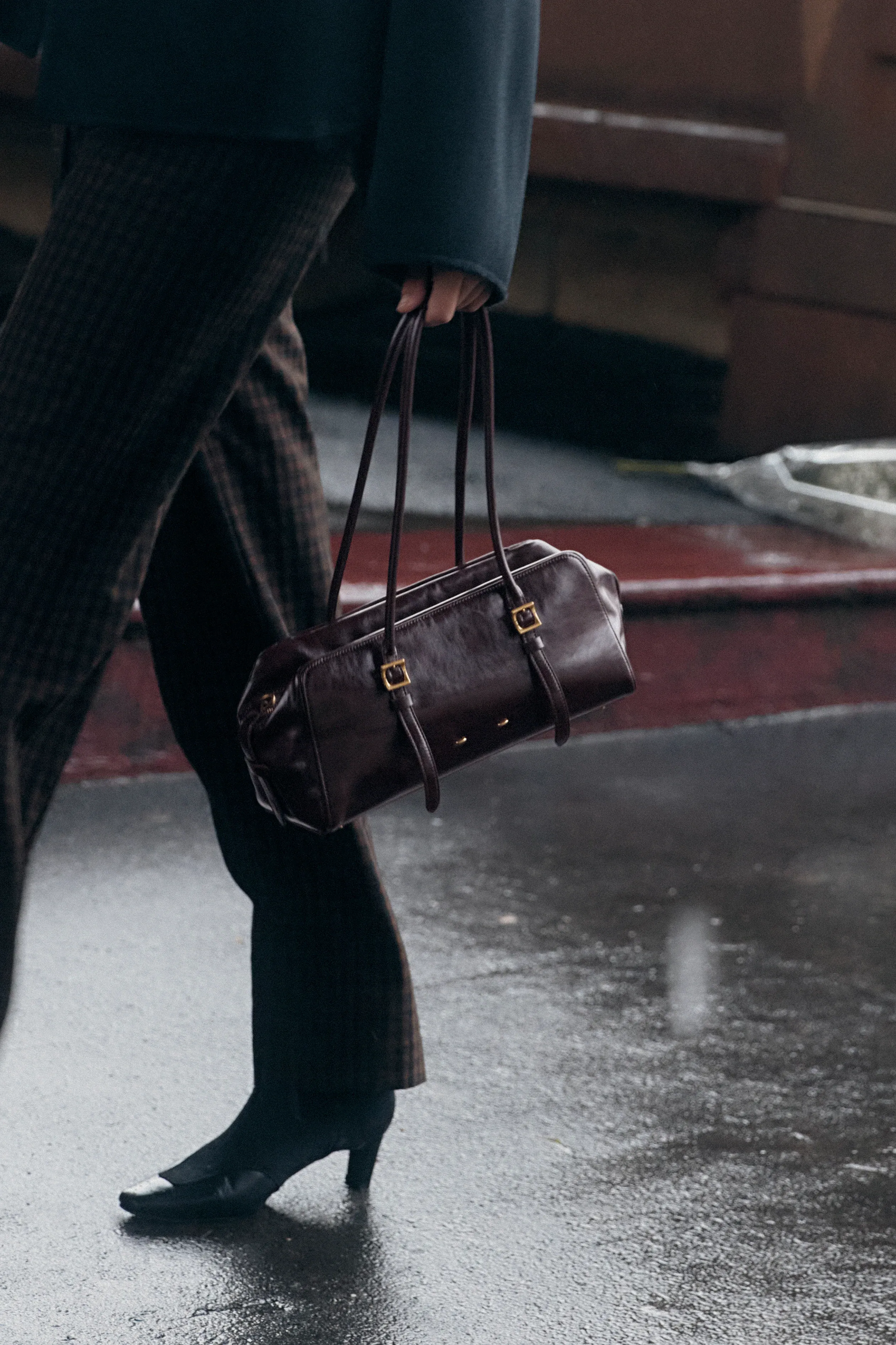Monti Boston Bag in Oiled Waxed Top Grain Leather