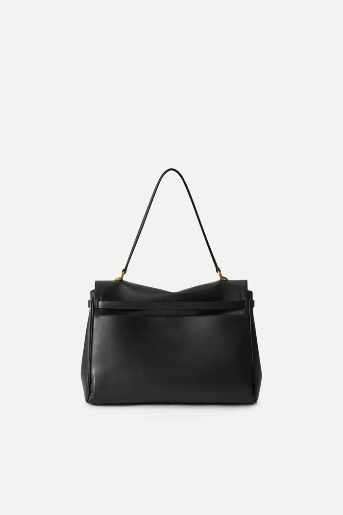 Fab Rialto Double Flap Handbag in Calfskin Leather