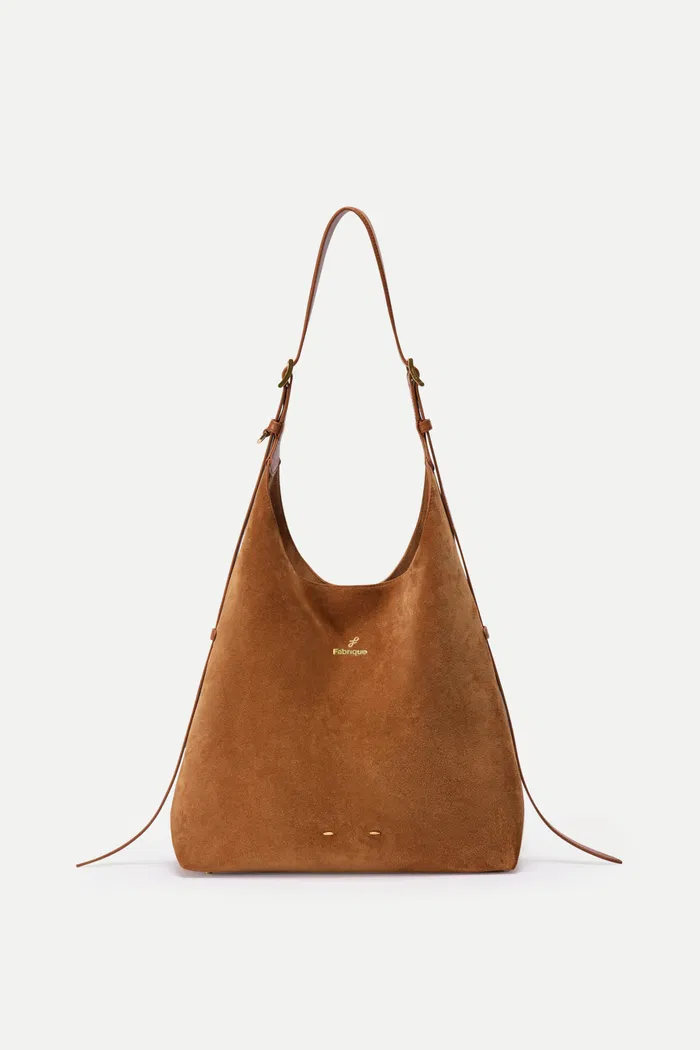 Fab Duomo Medium Hobo Bag in Top Grain Suede