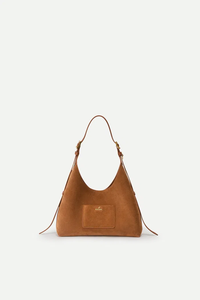 Fab Duomo Small Hobo Bag in Top Grain Suede