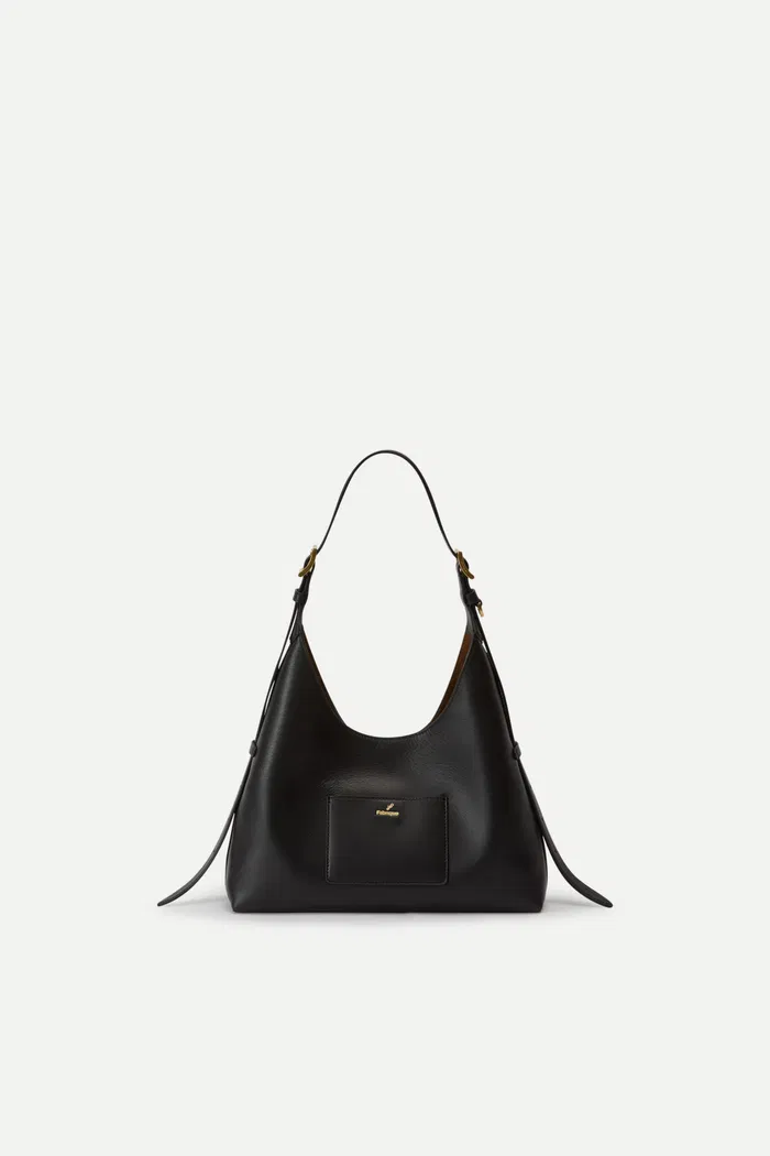 Fab Duomo Small Hobo Bag in Nappa Leather