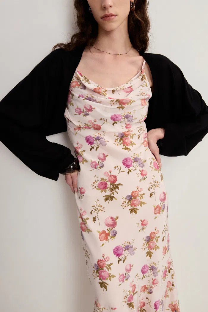 Shrug Semi Sheer Cardigan in Tencel-Silk Knit