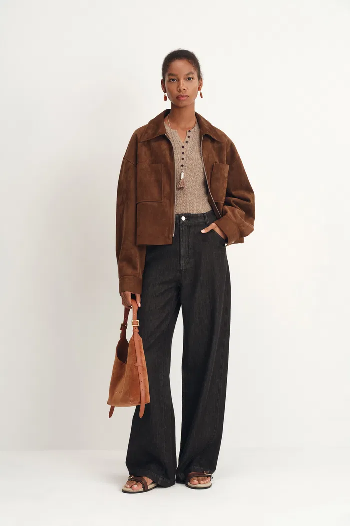 Solana Lightweight Wide Leg Jeans in Cotton Denim