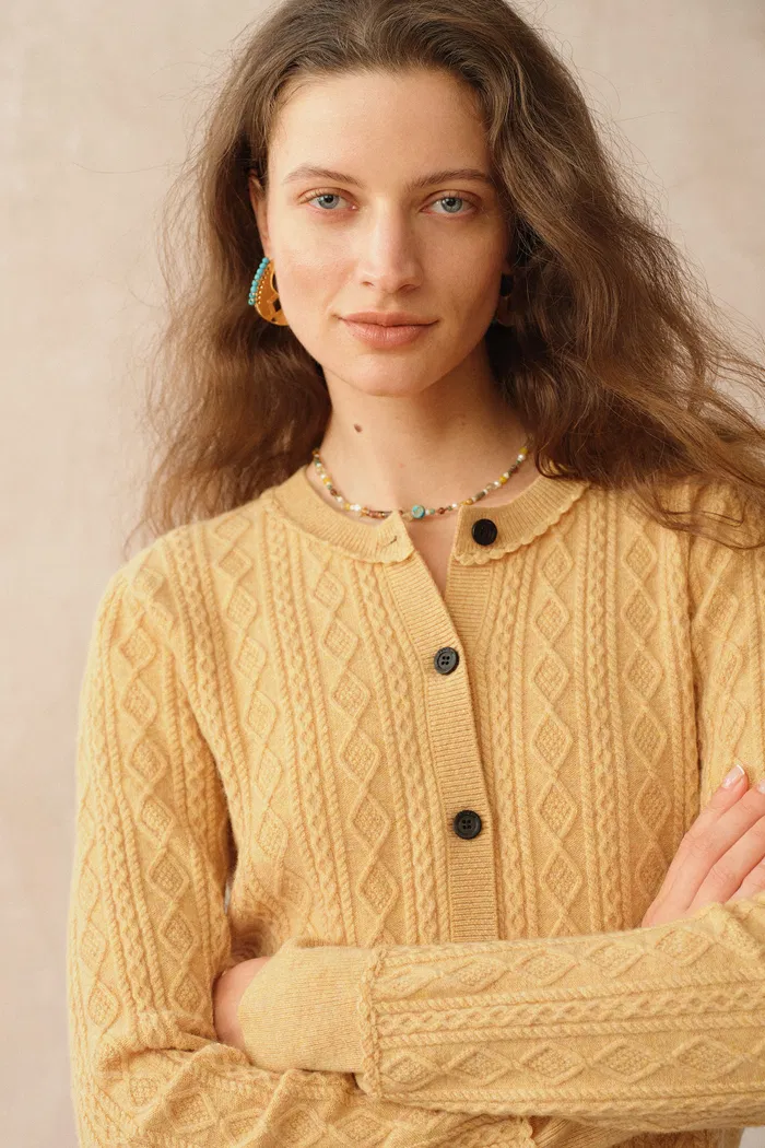 1627-jinji-yellow-lace-trim-light-short-cardigan-in-wool-cable-knit-1.webp