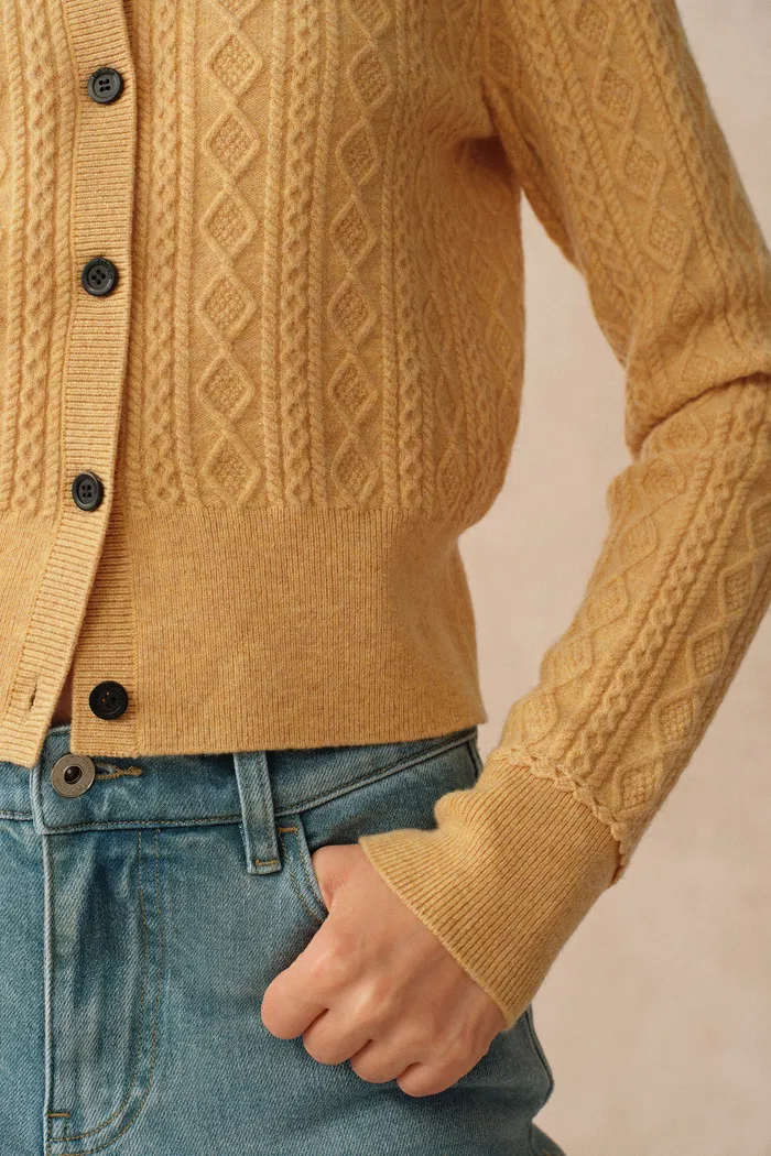1627-jinji-yellow-lace-trim-light-short-cardigan-in-wool-cable-knit-1.webp