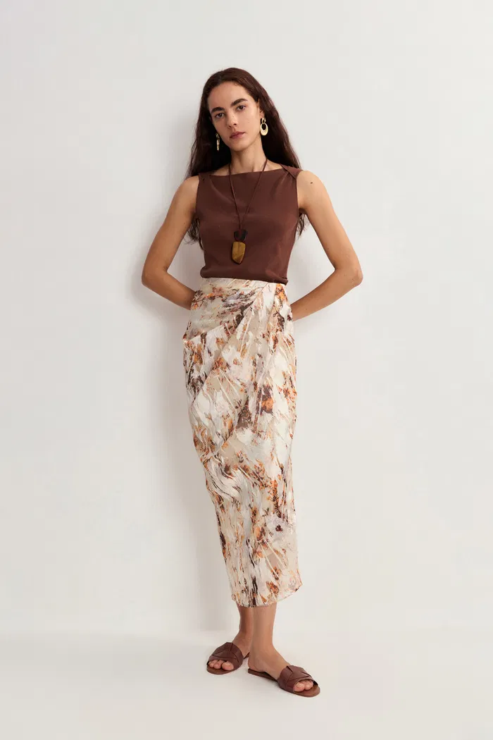 Quinn Vest Top in Summer Acetate Knit