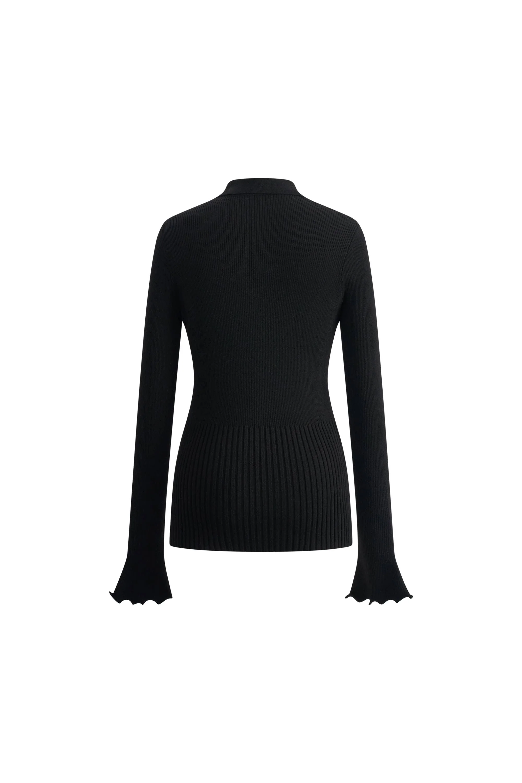 1923-katia-black-wavy-cuff-fitted-cardigan-in-stretchy-merino-wool-cable-knit-1.webp
