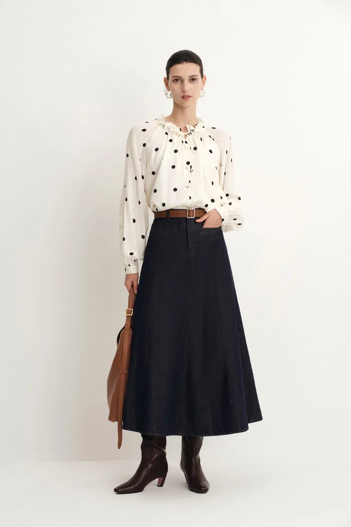 1951-kari-ruffle-neckline-polka-dot-blouse-in-silk-satin-1.webp