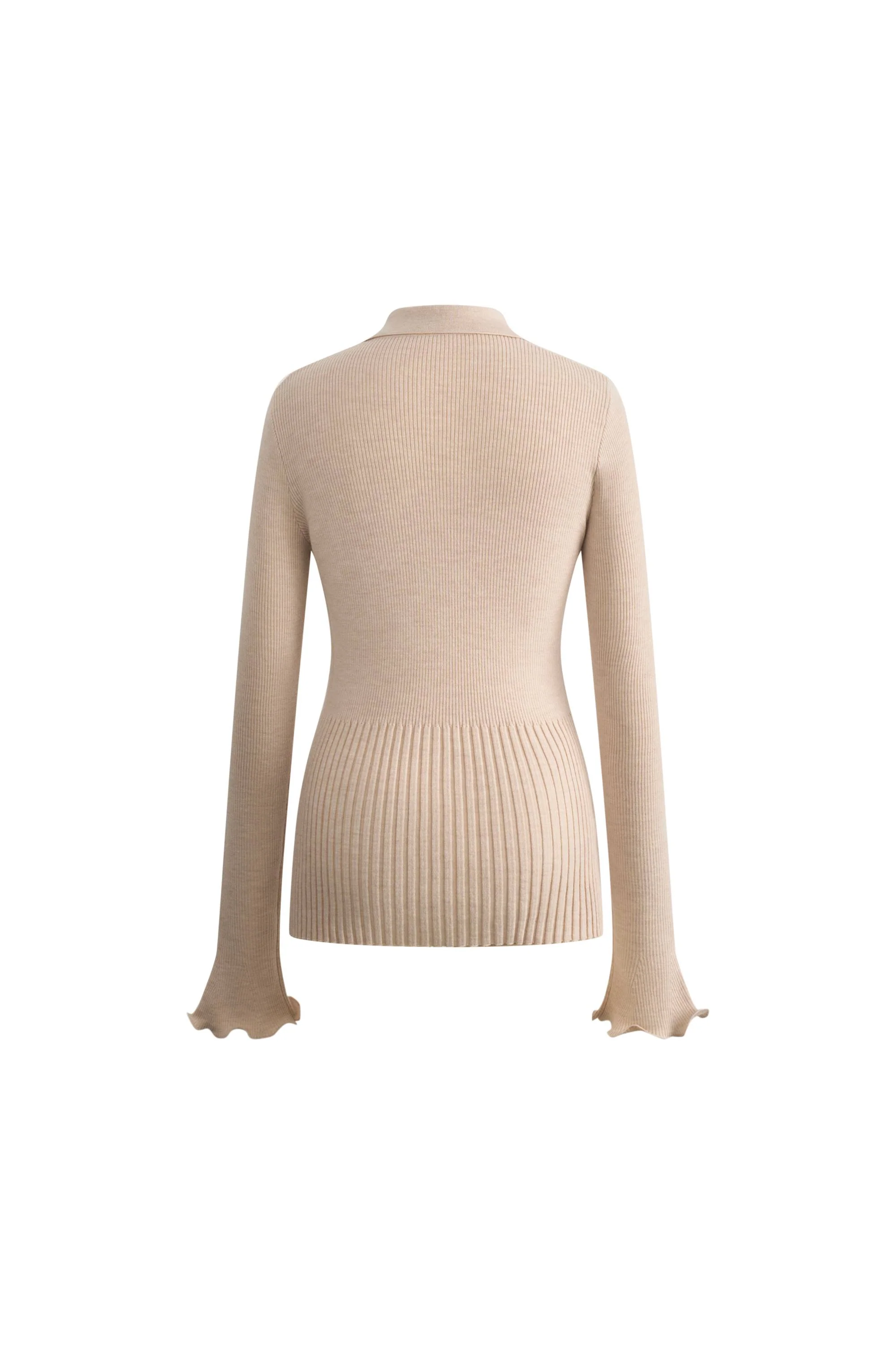 2550-katia-beige-wavy-cuff-fitted-collared-cardigan-in-stretchy-merino-wool-cable-knit-1.webp