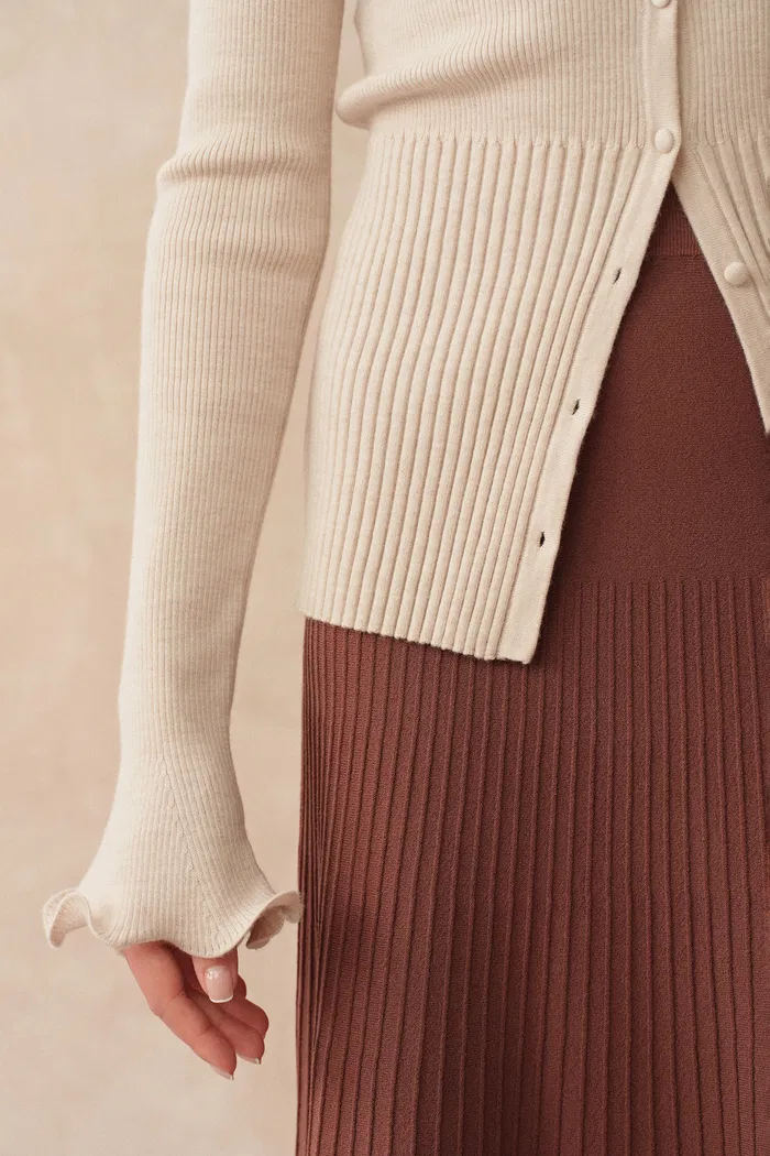 2550-katia-beige-wavy-cuff-fitted-collared-cardigan-in-stretchy-merino-wool-cable-knit-1.webp