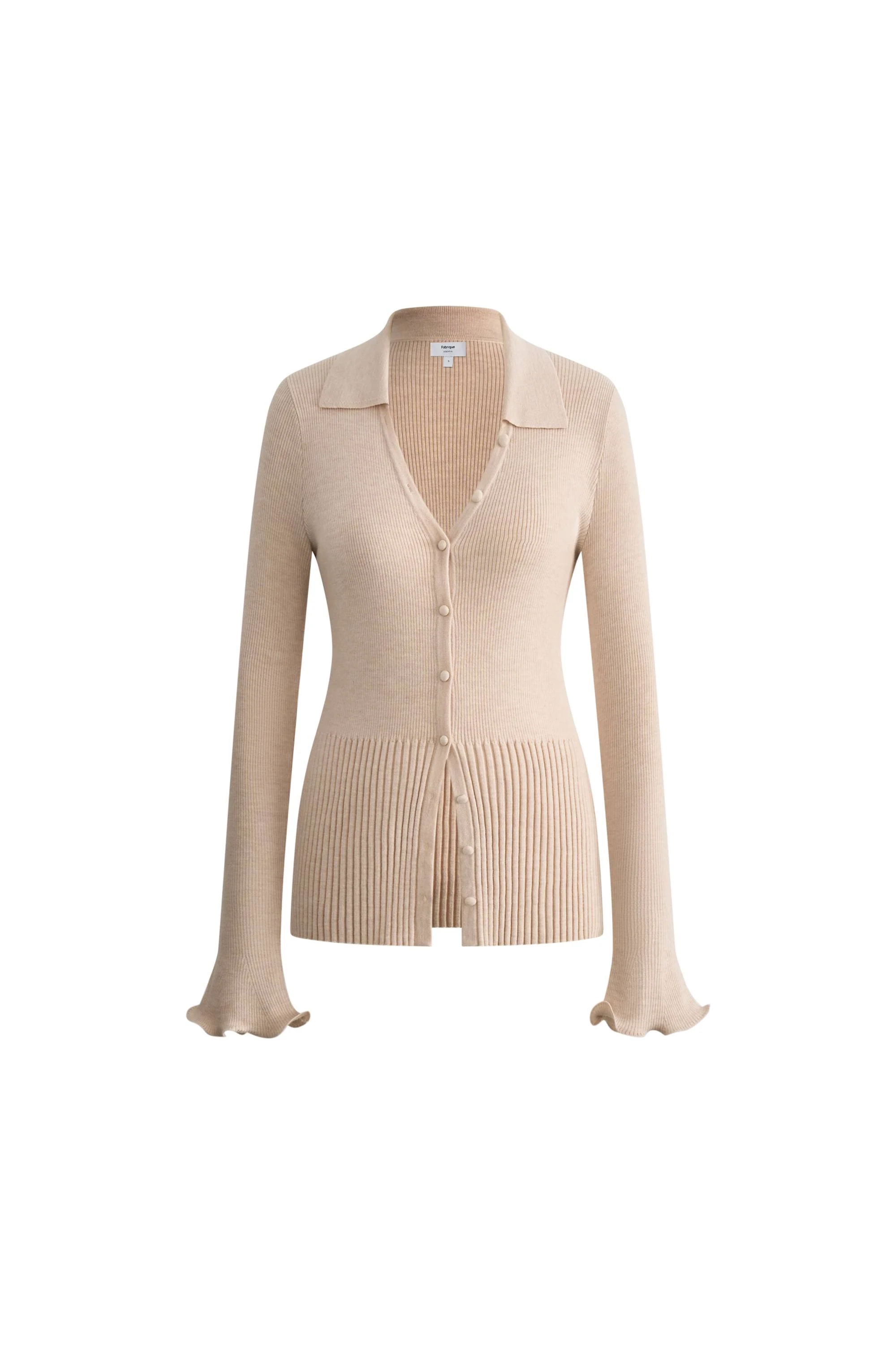 2550-katia-beige-wavy-cuff-fitted-collared-cardigan-in-stretchy-merino-wool-cable-knit-1.webp
