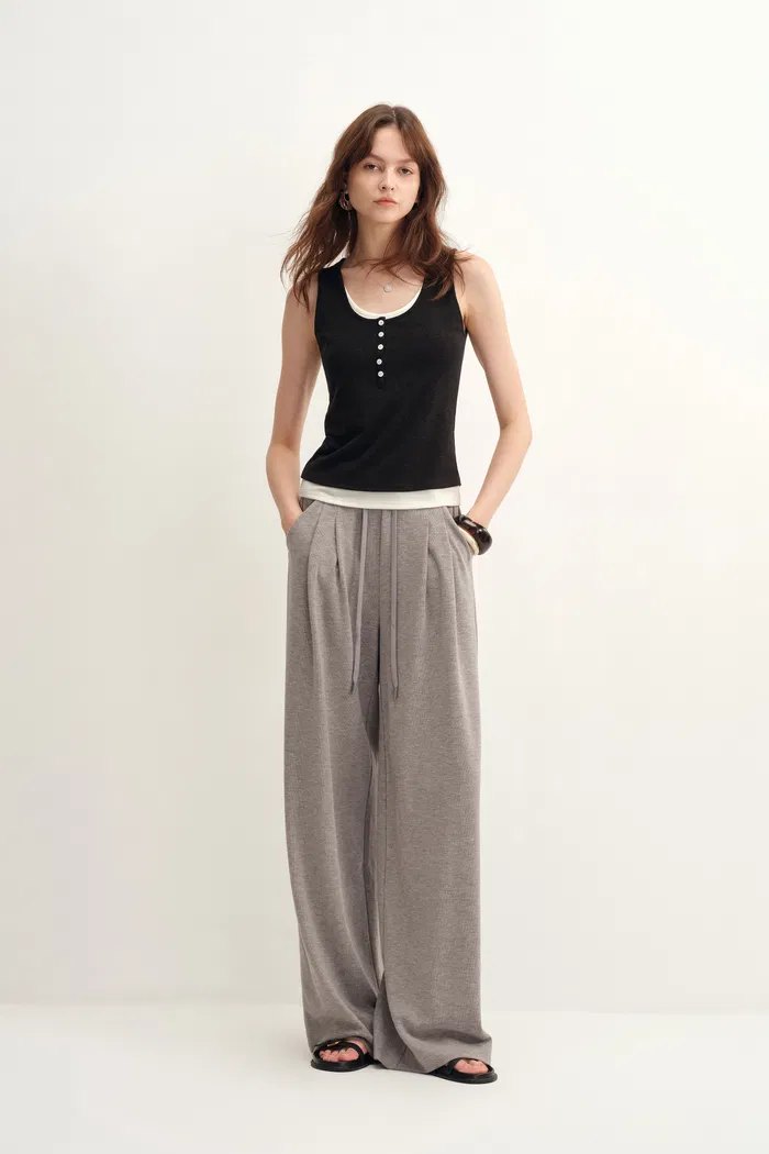 Coco Layered look Tank Top in Tencel-Merino Knit