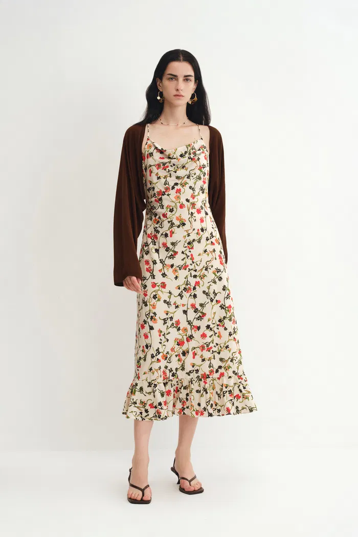 Shrug Semi Sheer Cardigan in Tencel Silk Cardigan
