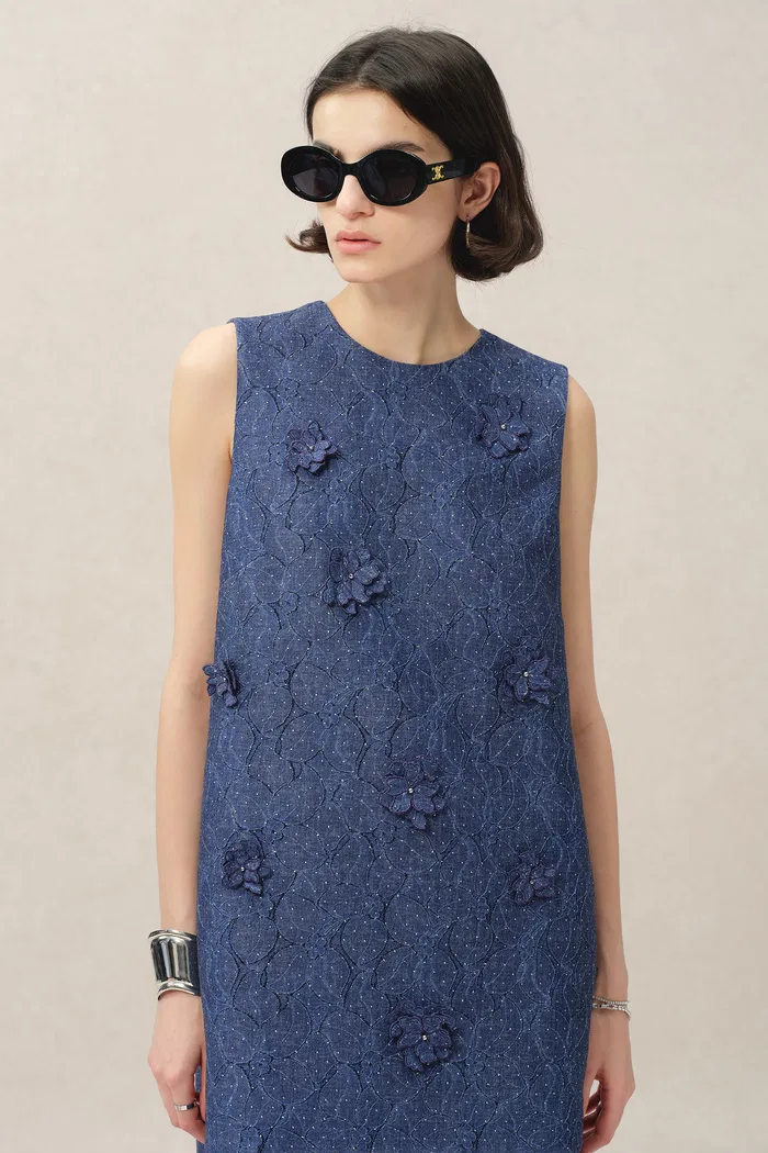 3255-lila-textured-sleeveless-short-dress-in-imported-korean-metallic-lace-1.webp