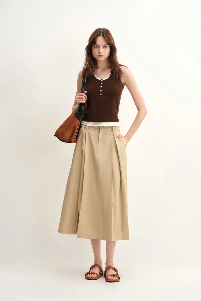Coco Layered Look Tank Top in Tencel-Merino Knit