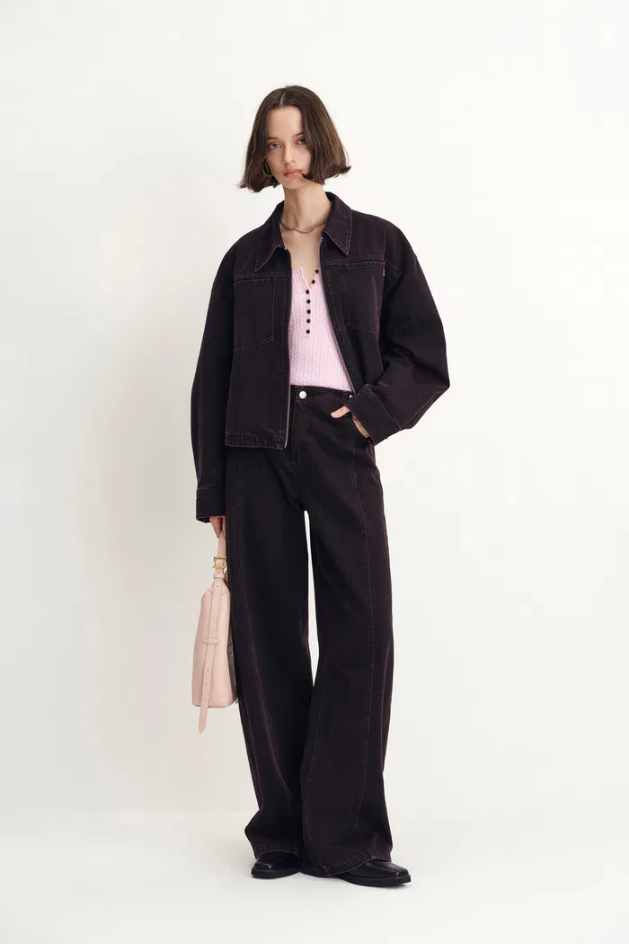 Pike Boxy Cut Jacket in Cotton Denim