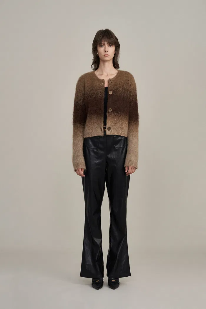 Ivy OmbrÃ© Cardigan in Kid Mohair Wool Knit