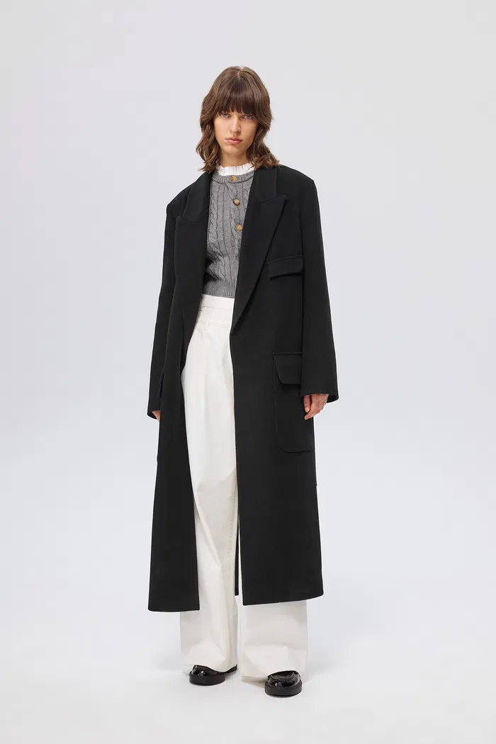 Stanley Robe Coat in Wool-Alpaca Blend