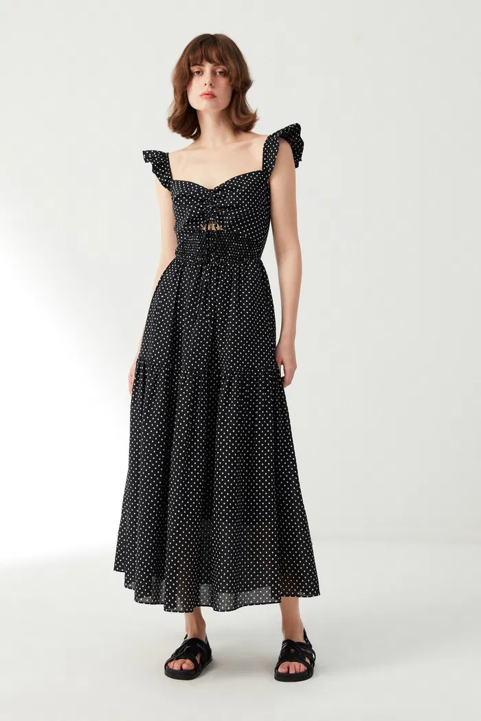 Paula Polka Dot Dress in Cotton