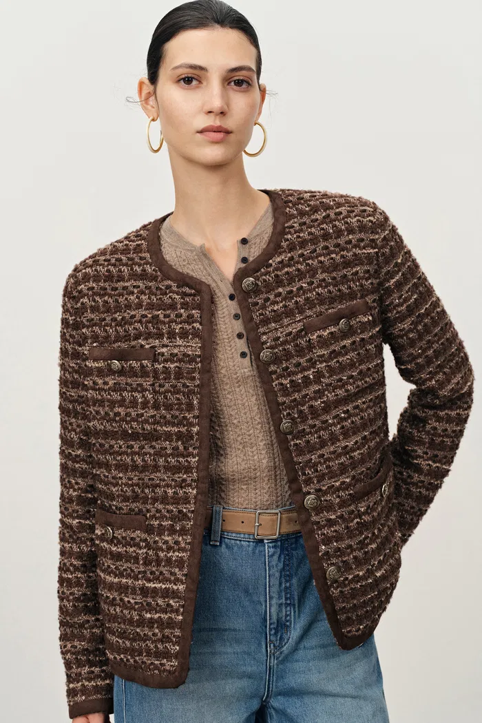 Colmar Boxy Tweed Jacket in French BouclÃ©