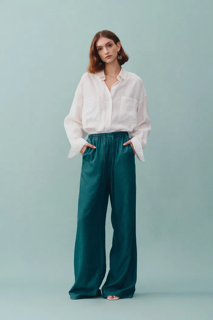 Una Double Patch Pocket Shirt in Linen
