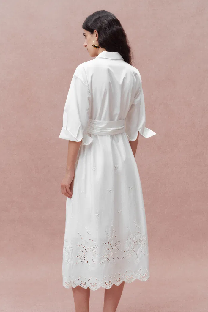 Levi Wrap Shirt Dress in Premium Cotton Poplin