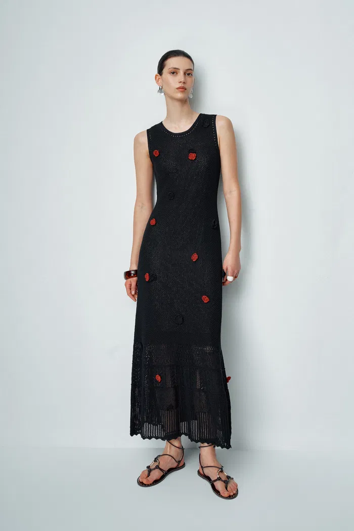 4879-ellie-black-sleeveless-floral-crochet-dress-in-cotton-linen-knit-1.webp