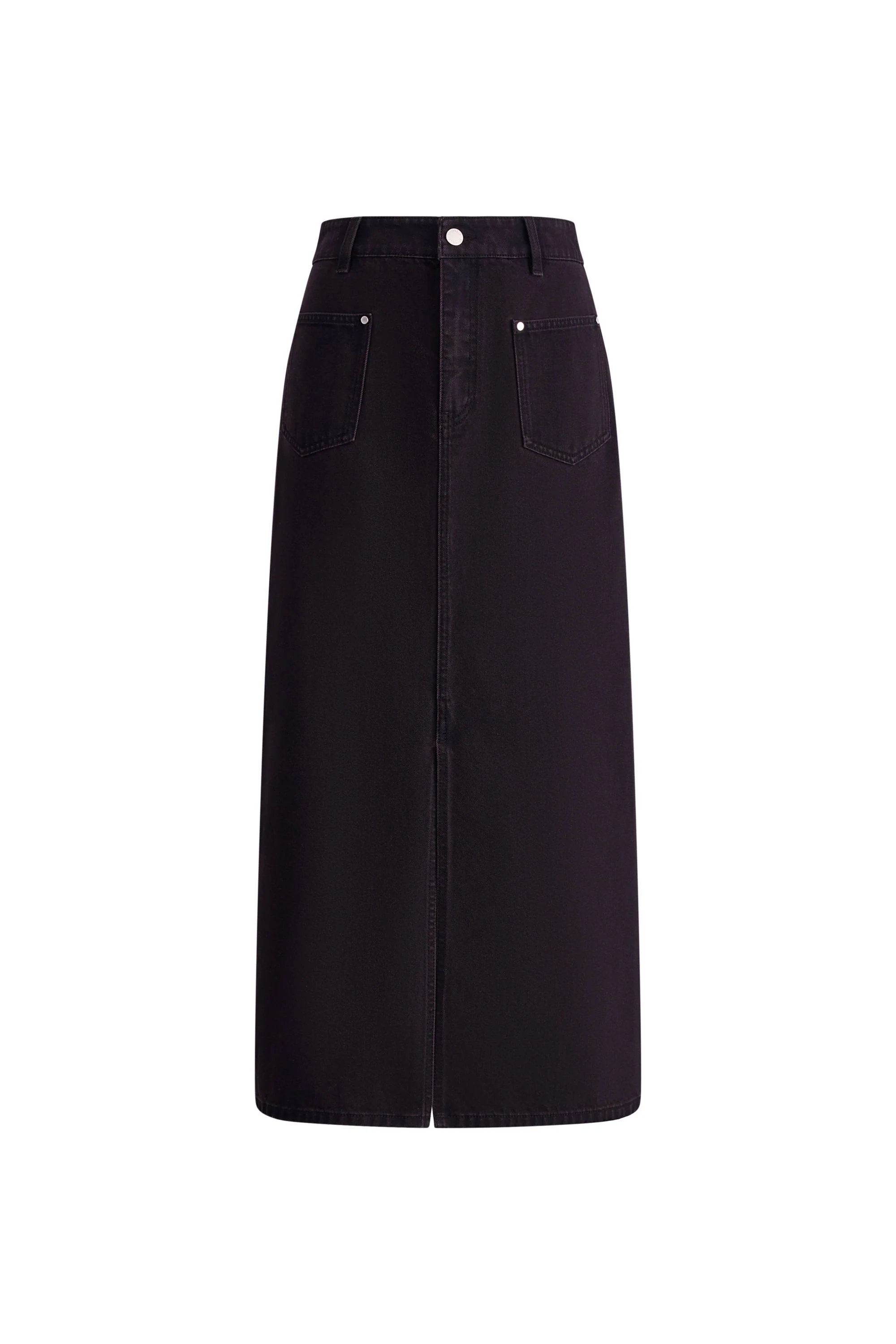 4935-clo-black-reddish-skirt-in-cotton-denim-1.webp