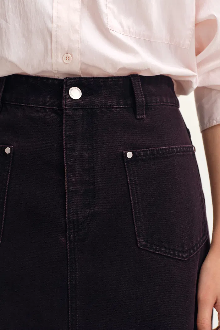 4935-clo-black-reddish-skirt-in-cotton-denim-1.webp