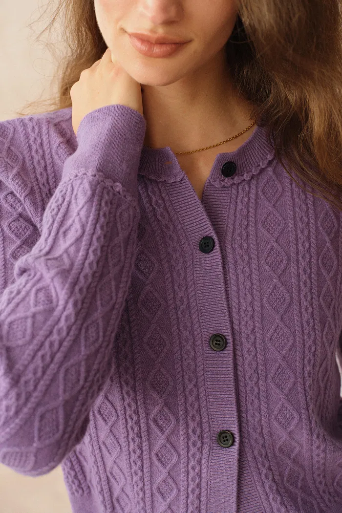 5083-jinji-purple-lace-trim-light-short-cardigan-in-wool-cable-knit-1.webp