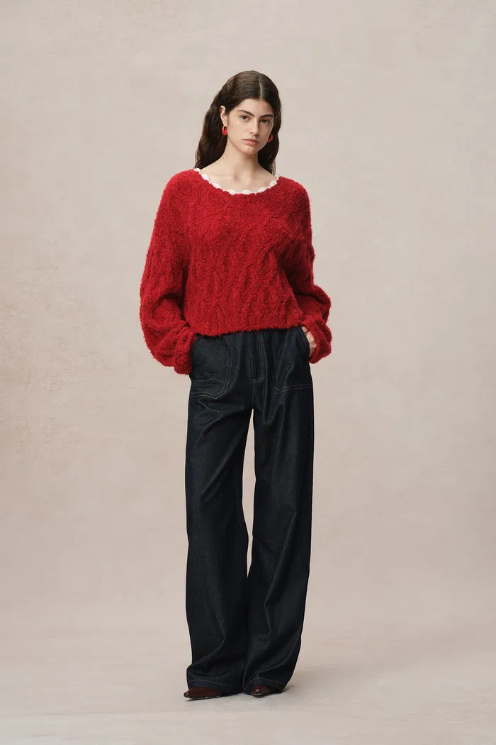 Mist Sweater in Kid Mohair BouclÃ© Knit