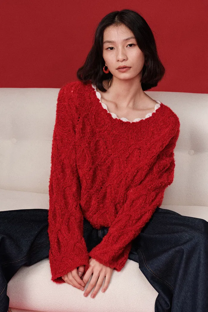 Mist Sweater in Kid Mohair BouclÃ© Knit