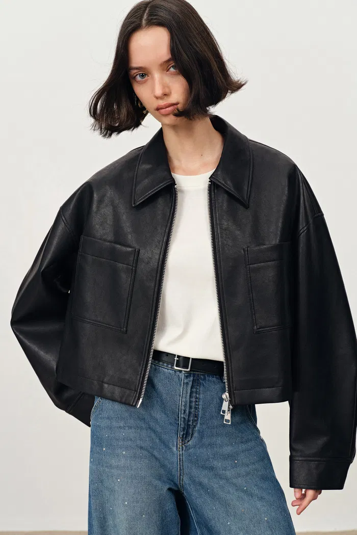 Coddenham Short Jacket in Faux Leather