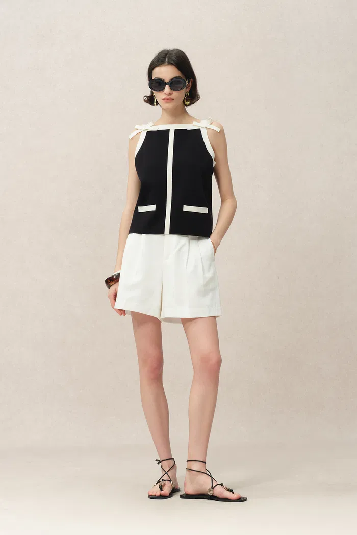 Andy Bow Sleeveless Top in Technical Lyocell Knit