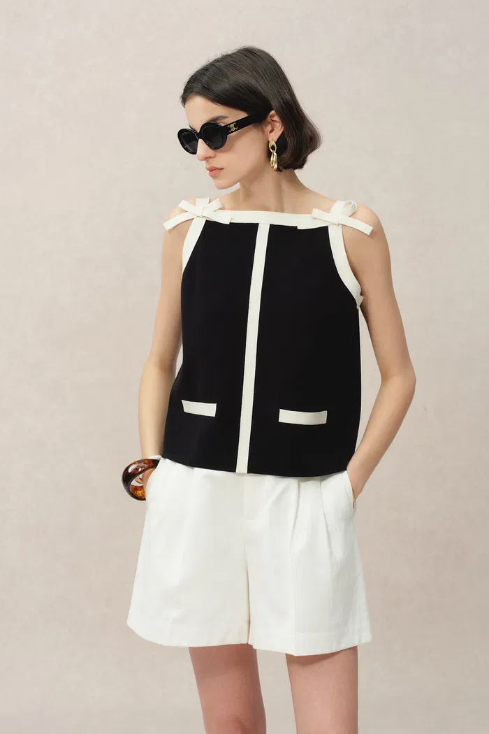 Andy Bow Sleeveless Top in Technical Lyocell Knit