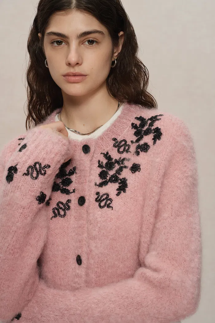 6005-lucy-pink-french-beaded-snake-zodiac-cardigan-in-mohair-knit-1.webp