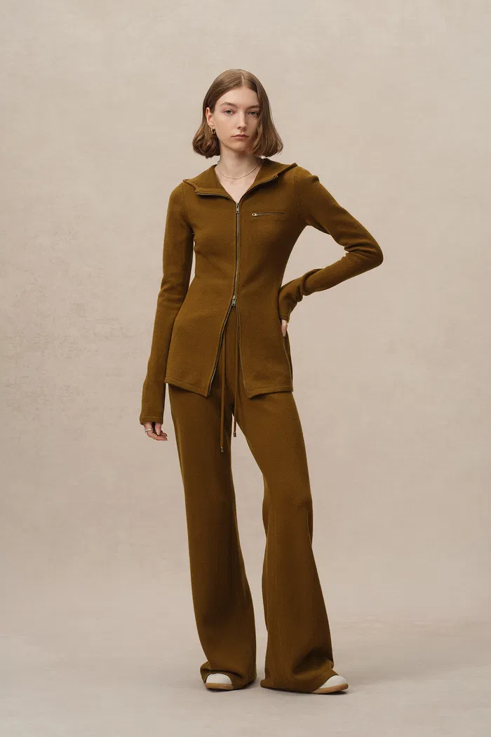 Talia Hooded Cardigan in Wool Blend Knit