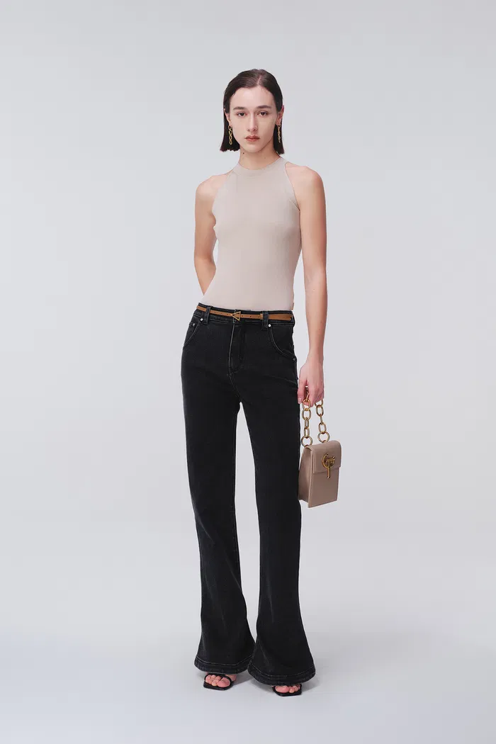 Ãtoile Bell Bottom Jeans in Cotton Denim