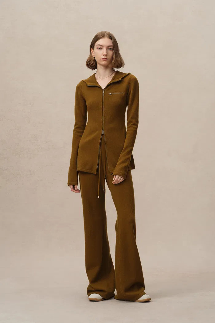 Talia Knit Flare Pants in Wool Blend Knit