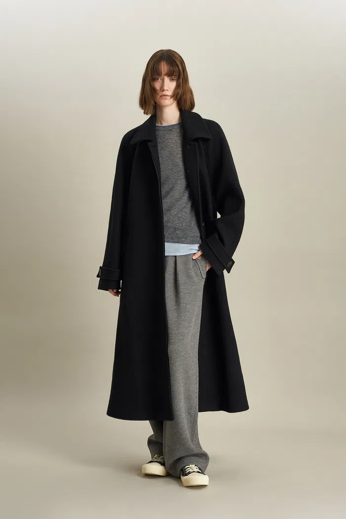 Phylis Long Coat in Wool BouclÃ©