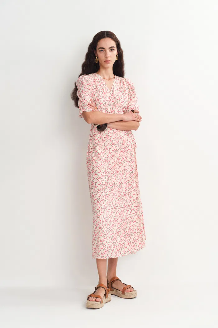 Teana V Neck Floral Dress