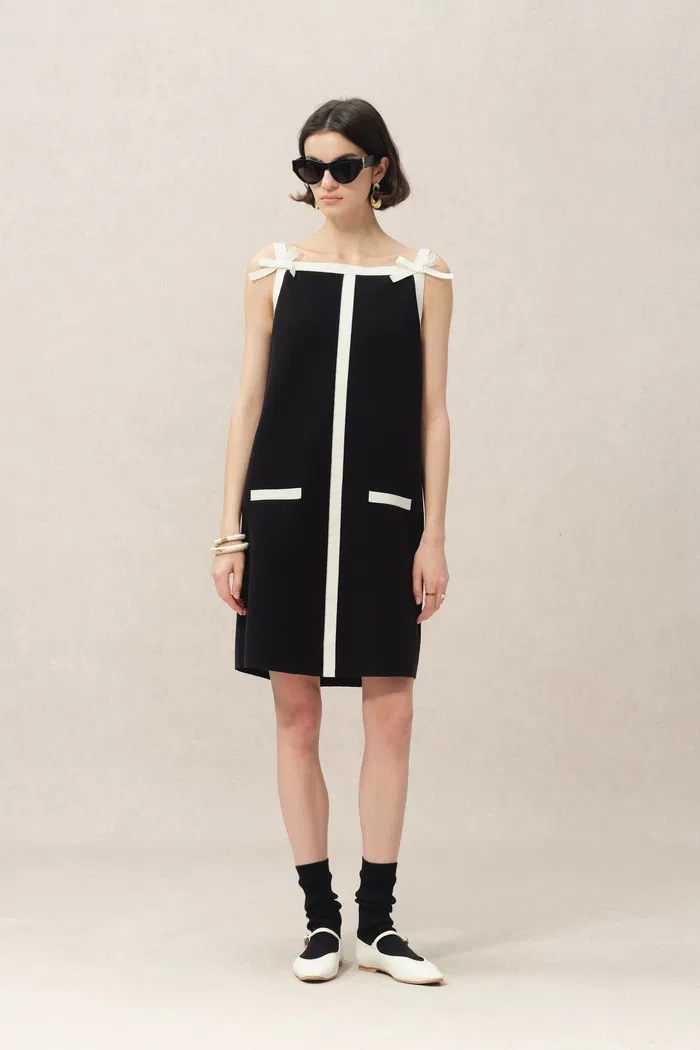 Mary Bow Dress in Technical Lyocell Knit