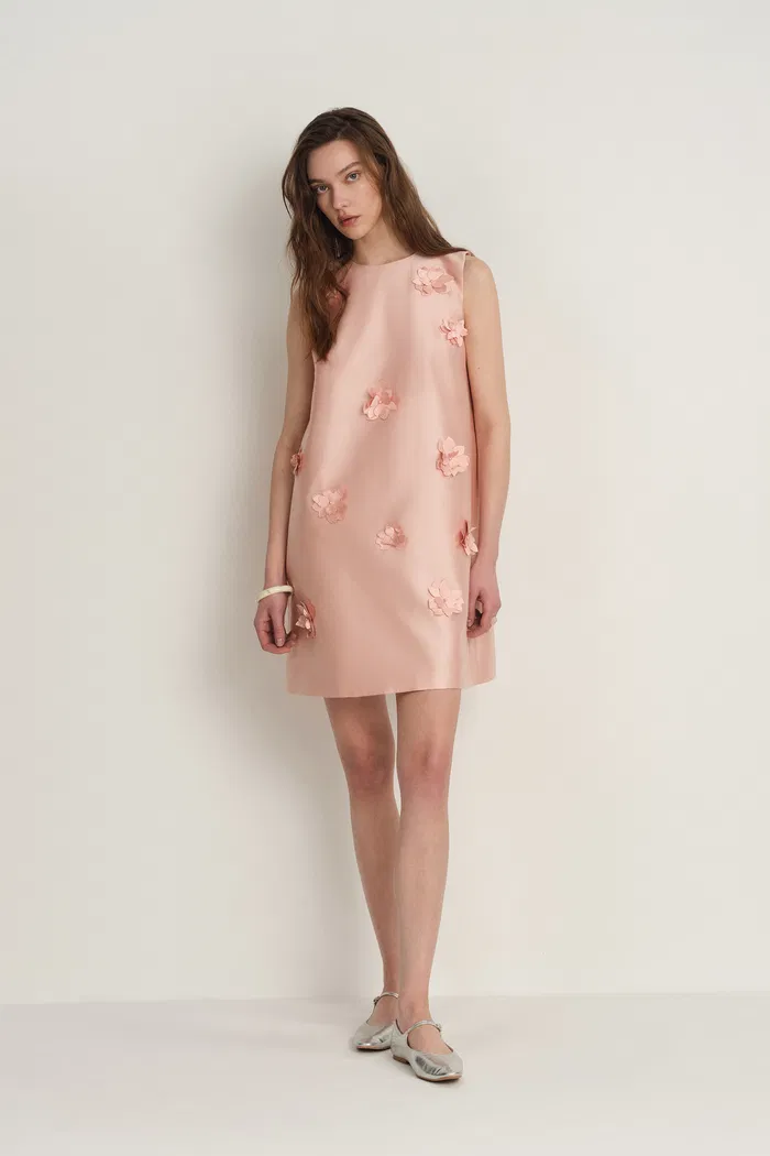 8157-luminere-beaded-floral-applique-sleeveless-short-dress-in-silk-wool-satin-1.webp