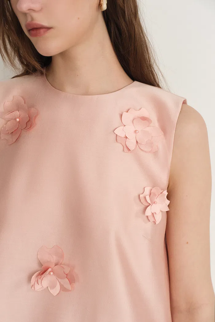 8157-luminere-beaded-floral-applique-sleeveless-short-dress-in-silk-wool-satin-1.webp