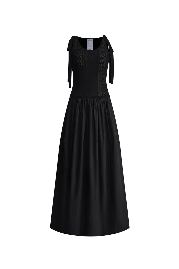 8203-sama-mixed-fabric-maxi-dress-in-stretch-silk-and-micropleat-nylon-1.webp