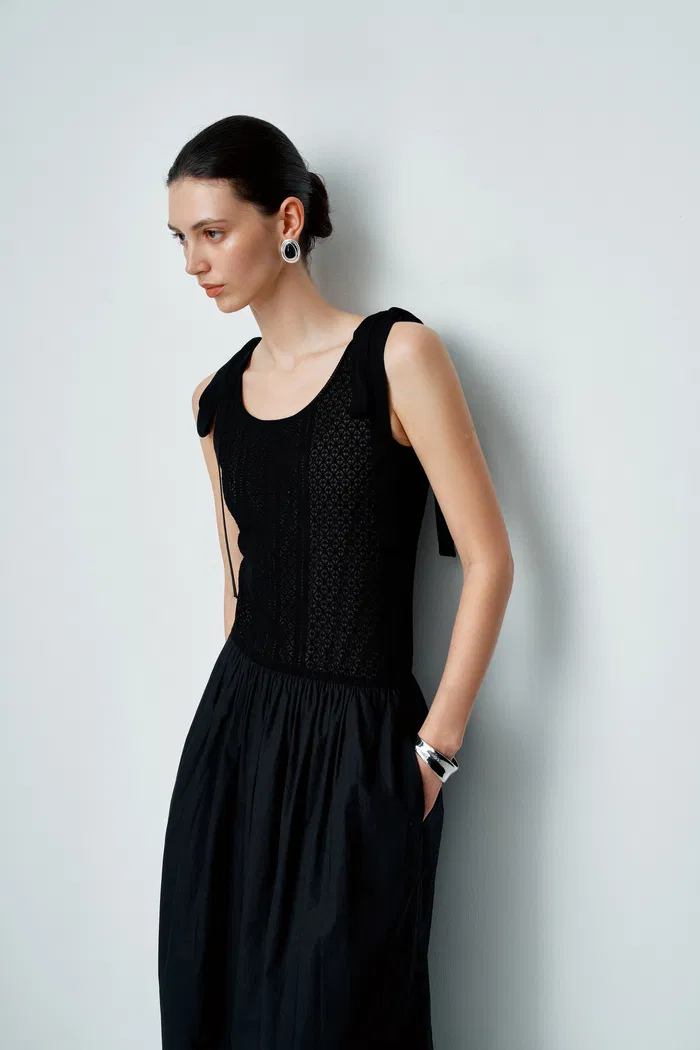 8203-sama-mixed-fabric-maxi-dress-in-stretch-silk-and-micropleat-nylon-1.webp