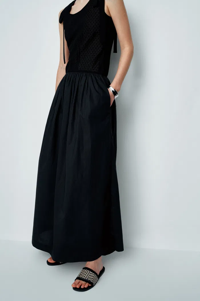 8203-sama-mixed-fabric-maxi-dress-in-stretch-silk-and-micropleat-nylon-1.webp